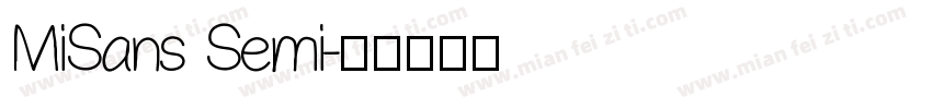 MiSans Semi字体转换